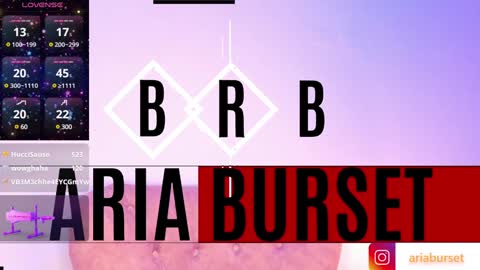 Snapshot of aria_burset chatting on January 2025 10:41:02 PM Aria online show from January 2025 10:41:02 PM