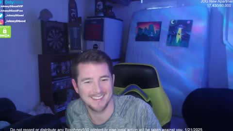 Snapshot of bigjohnny550 chatting on January 2025 10:08:02 PM Johnny D Good online show from January 2025 10:08:02 PM