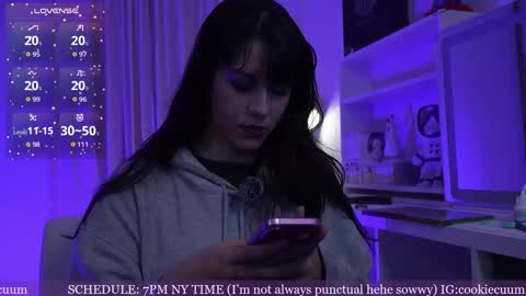 Snapshot of cookielemoon chatting on February 2026 12:26:02 AM Cherri morningstar help me get to 100 thumbs up 3 online show from February 2026 12:26:02 AM