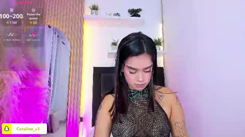 Snapshot of coraline_v chatting on June 2026 12:30:01 PM Coraline connected from 10 pm to 6 am Colombia time online show from June 2026 12:30:01 PM