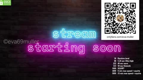 Snapshot of eva69muller chatting on December 2024 07:26:02 PM Eva next show 8pm CEST AMST online show from December 2024 07:26:02 PM