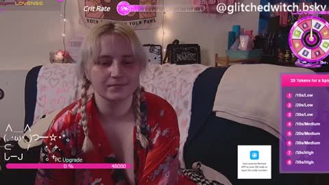 Snapshot of glitchwitch chatting on January 2025 10:22:01 PM Glitch online show from January 2025 10:22:01 PM