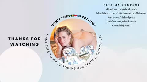 Snapshot of island_peach chatting on April 2026 02:05:01 PM Lou Peaches online show from April 2026 02:05:01 PM