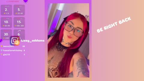 Snapshot of lissy_addams chatting on January 2025 09:29:02 PM Lissy online show from January 2025 09:29:02 PM
