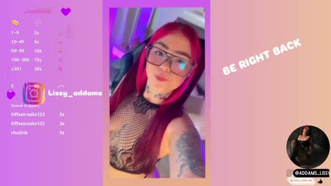 Snapshot of lissy_addams chatting on January 2025 12:54:02 AM Lissy online show from January 2025 12:54:02 AM