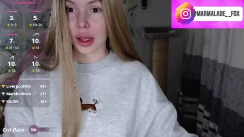 Snapshot of marmalade_fox chatting on March 2026 11:49:02 AM Marmalade Fox online show from March 2026 11:49:02 AM