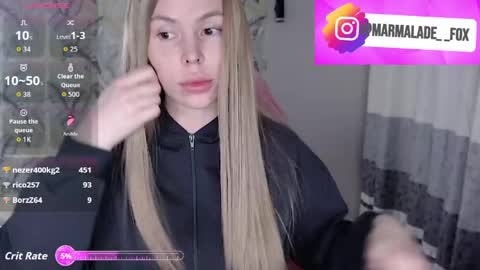 Snapshot of marmalade_fox chatting on April 2026 05:29:01 PM Marmalade Fox online show from April 2026 05:29:01 PM