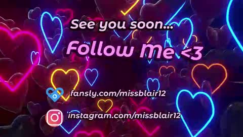 Snapshot of missblair12 chatting on February 2025 01:16:02 AM MissBlair online show from February 2025 01:16:02 AM