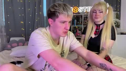 Snapshot of one_punch_cum chatting on March 2025 02:10:02 PM couple Lu sexy chick in middle and Jimmyblonde our friend Brianglasses online show from March 2025 02:10:02 PM