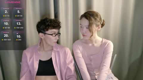 Snapshot of pinkylovers chatting on June 2026 08:12:02 PM Li long hair and Ru short hair online show from June 2026 08:12:02 PM