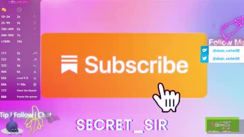 Snapshot of secret_sir chatting on October 2025 10:21:02 PM Dean Carter online show from October 2025 10:21:02 PM
