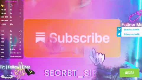 Snapshot of secret_sir chatting on October 2025 10:42:02 PM Dean Carter online show from October 2025 10:42:02 PM