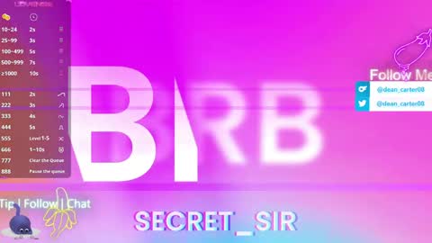Snapshot of secret_sir chatting on June 2026 11:21:01 PM Dean Carter online show from June 2026 11:21:01 PM