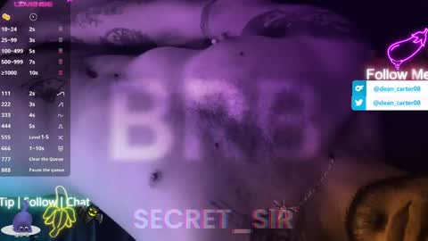 Snapshot of secret_sir chatting on June 2026 11:20:01 PM Dean Carter online show from June 2026 11:20:01 PM
