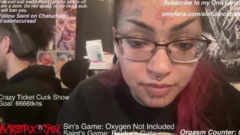 Snapshot of sinfulincubus chatting on February 2025 10:25:02 PM Mistrx Sin online show from February 2025 10:25:02 PM