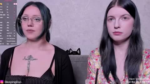 Snapshot of sleepingduo chatting on March 2026 07:58:01 PM Hi We are Iva and Angela Nice to meet u 3 online show from March 2026 07:58:01 PM