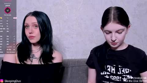 Snapshot of sleepingduo chatting on April 2026 01:45:02 PM Hi We are Iva and Angela Nice to meet u 3 online show from April 2026 01:45:02 PM