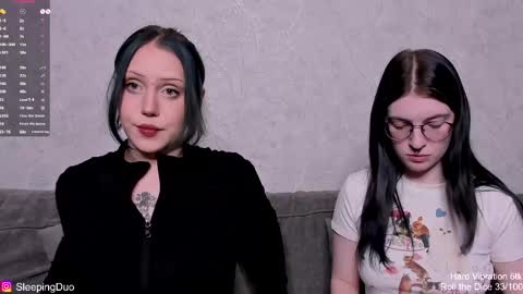 Snapshot of sleepingduo chatting on April 2026 05:29:01 PM Hi We are Iva and Angela Nice to meet u 3 online show from April 2026 05:29:01 PM