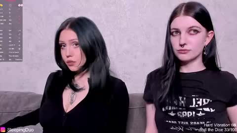 Snapshot of sleepingduo chatting on April 2026 04:57:02 PM Hi We are Iva and Angela Nice to meet u 3 online show from April 2026 04:57:02 PM