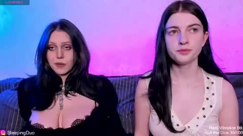 Snapshot of sleepingduo chatting on July 2026 08:23:02 PM Hi We are Iva and Angela Nice to meet u 3 online show from July 2026 08:23:02 PM