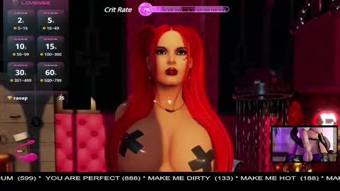 Snapshot of systaime chatting on February 2025 12:13:01 AM MISTRESS LISA FIRST 3DXCHAT CAMGIRL 3dxchat anime gaming mistress domina online show from February 2025 12:13:01 AM