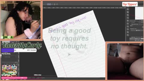 Snapshot of violentlycurly chatting on March 2026 02:04:02 AM Curly the Coin Operated Toy online show from March 2026 02:04:02 AM