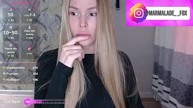 Snapshot of Marmalade_Fox chatting on April 2026 04:12:01 AM Marmalade Fox online show from April 2026 04:12:01 AM