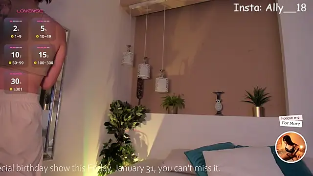 Snapshot of Ally_addams chatting on January 2025 03:33:02 AM Ally addams online show from January 2025 03:33:02 AM