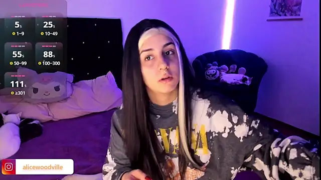 Alice woodville online show from December 2024 09:46:01 PM