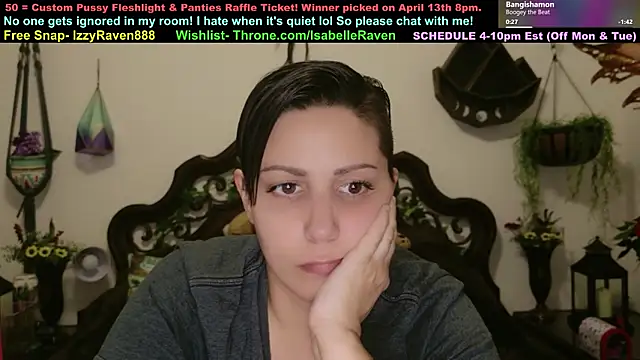 Snapshot of IsabelleRaven chatting on April 2026 12:52:02 AM IsabelleRaven online show from April 2026 12:52:02 AM