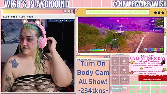 Snapshot of nevermakeawish chatting on February 2026 04:46:01 PM nevermakeawish online show from February 2026 04:46:01 PM