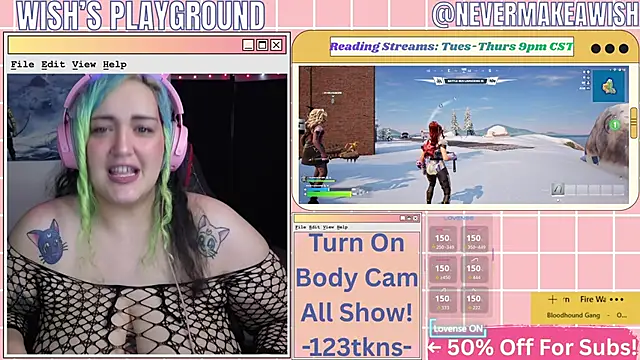 Snapshot of nevermakeawish chatting on February 2026 05:02:02 PM nevermakeawish online show from February 2026 05:02:02 PM