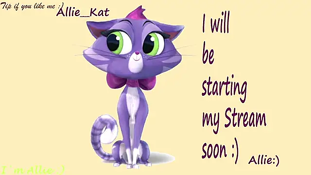 Snapshot of Allie_Kat chatting on June 2026 01:17:02 PM Allie Kat online show from June 2026 01:17:02 PM