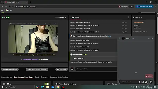 ana rosadinha online show from November 2025 02:13:01 AM