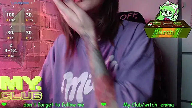 Witch Emma online show from March 2026 09:17:02 AM